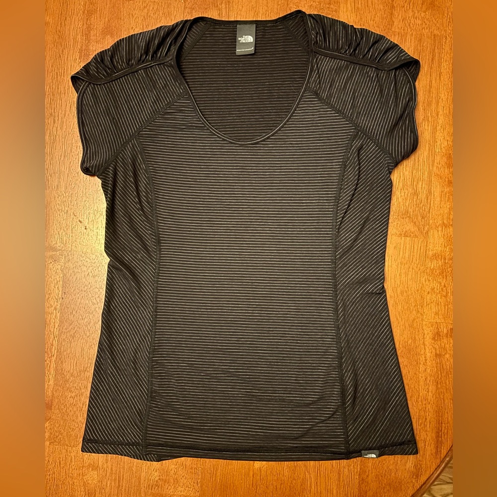 The North Face Women's Striped Black Tee